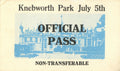 Knebworth Festival Official Pass 1975