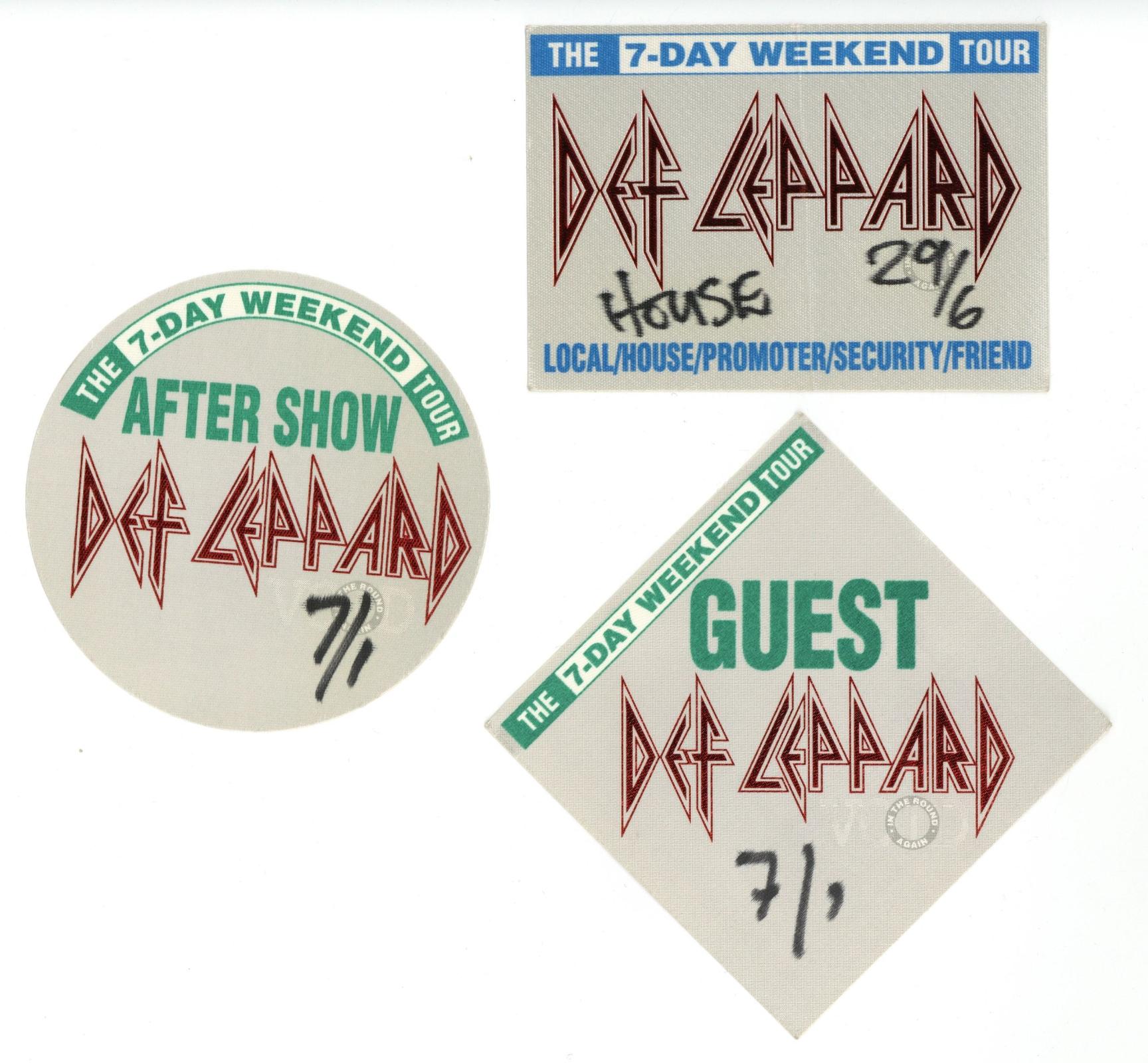 Collection of Def Leppard passes
