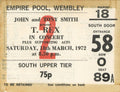 T. Rex concert ticket stub
