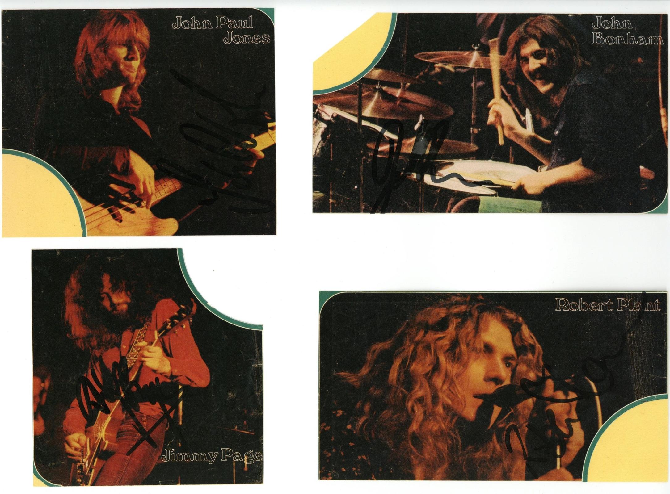 Led Zeppelin Autograph 1973