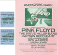 Pink Floyd Knebworth handbill and ticket stubs 1975