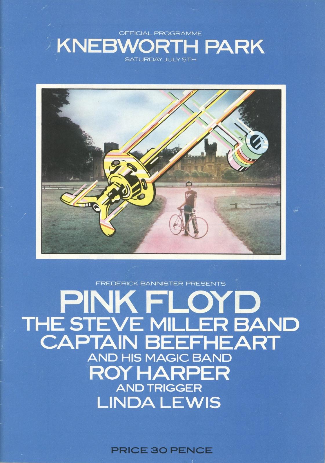 Pink Floyd Knebworth concert programme 1975