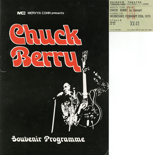 Chuck Berry Tour Programme and Ticket Stub 1975