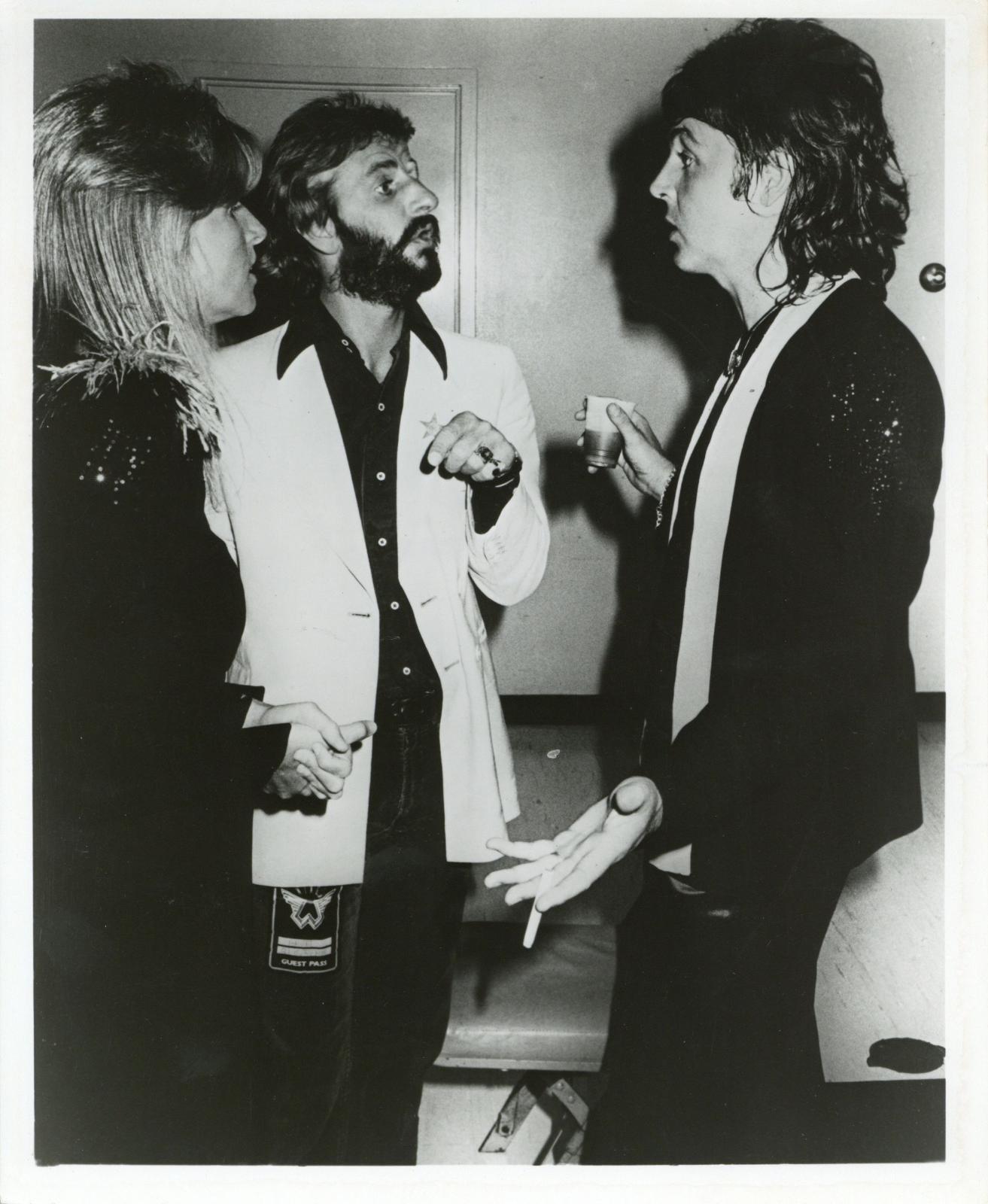 Paul McCartney, Linda McCartney and Ringo Starr Photograph 1976
