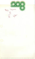 Phil Lynott signed Radio Luxembourg letterhead