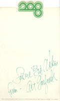 Art Garfunkel signed Radio Luxembourg letterhead