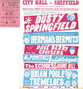 Dusty Springfield Sheffield City Hall handbill and Ticket Stub 1964