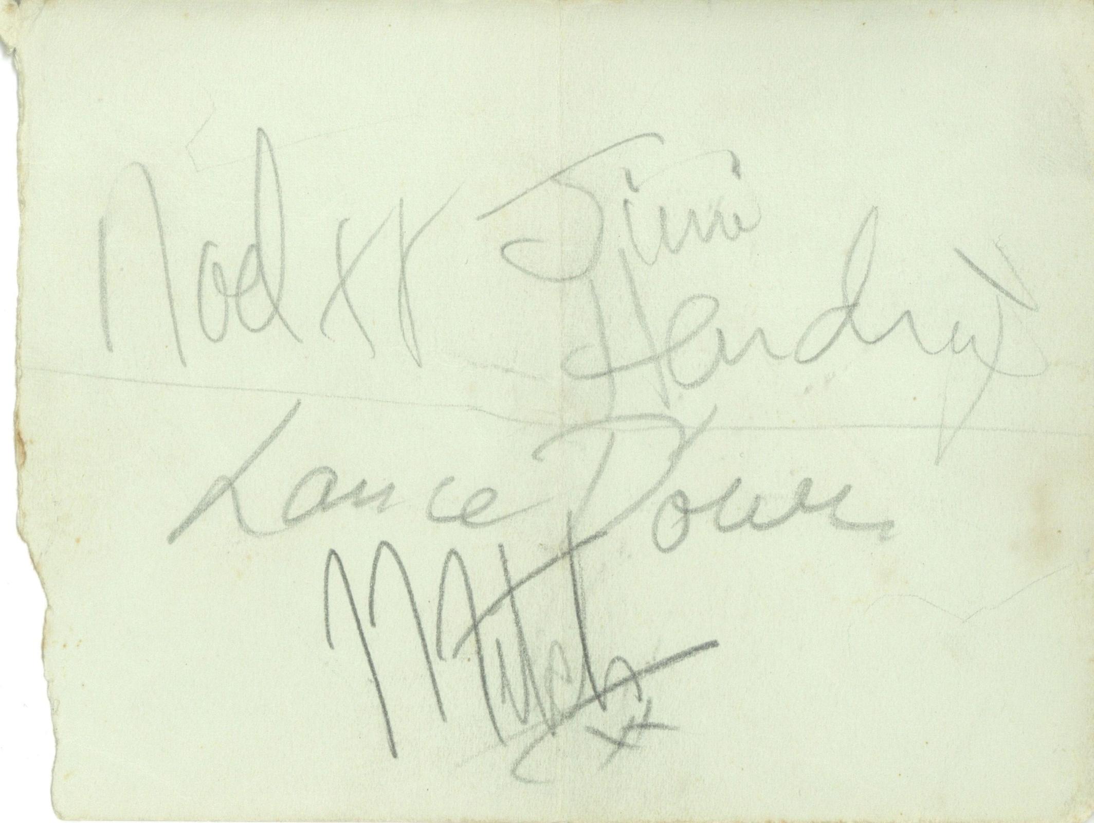 The Jimi Hendrix Experience Autographs 1967