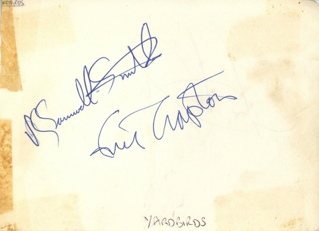 Eric Clapton and Paul Samwell-Smith Autographs 1964/65