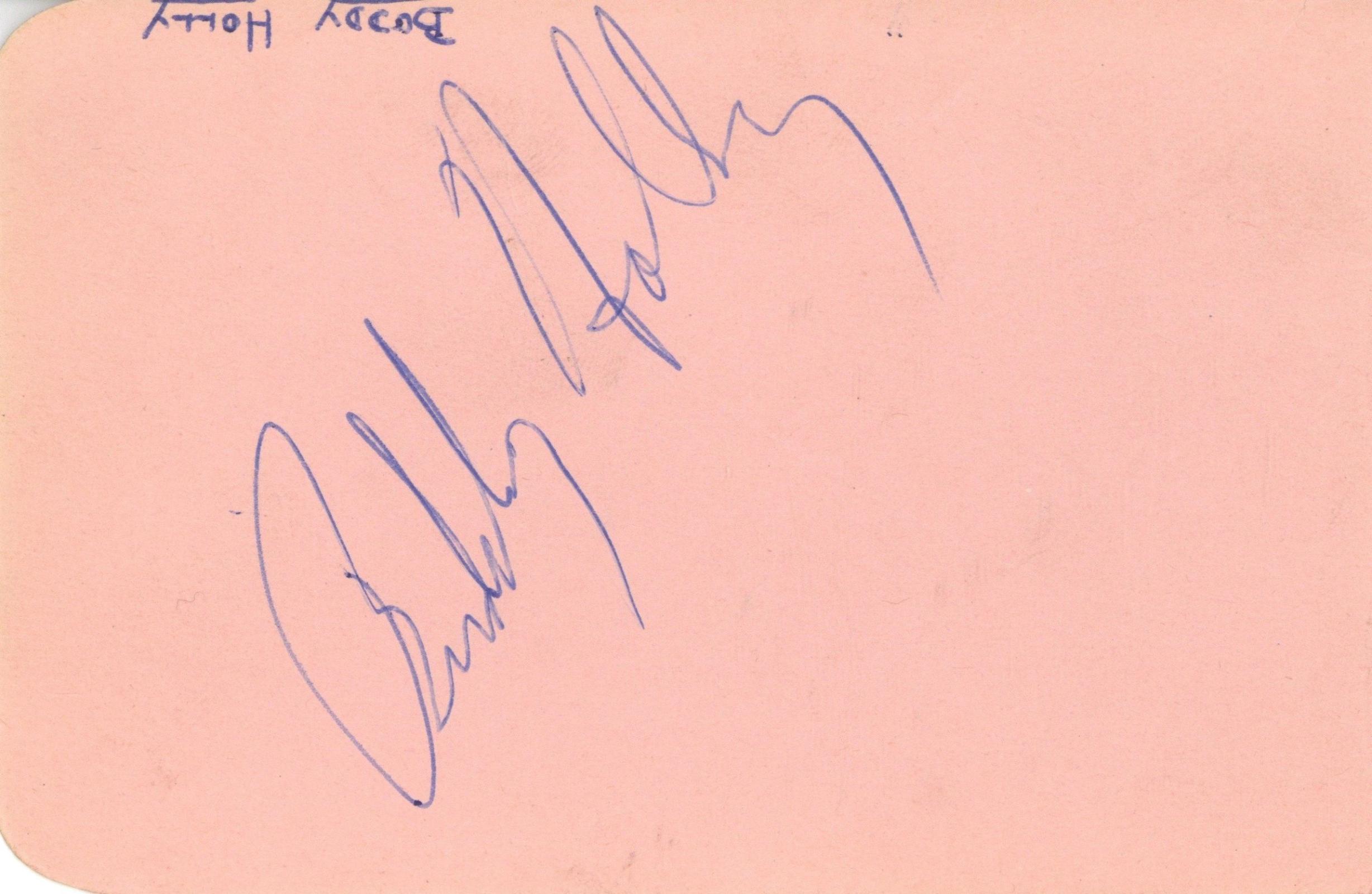 Buddy Holly Autograph 1958