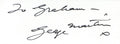 George Martin Autograph