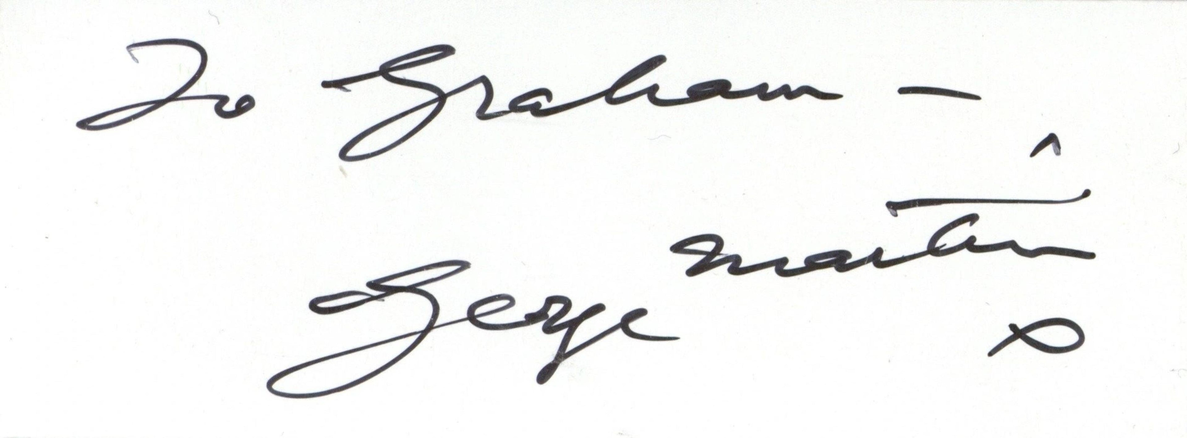 George Martin Autograph