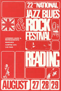 National Jazz, Blues & Rock Festival Handbill — Reading 1982
