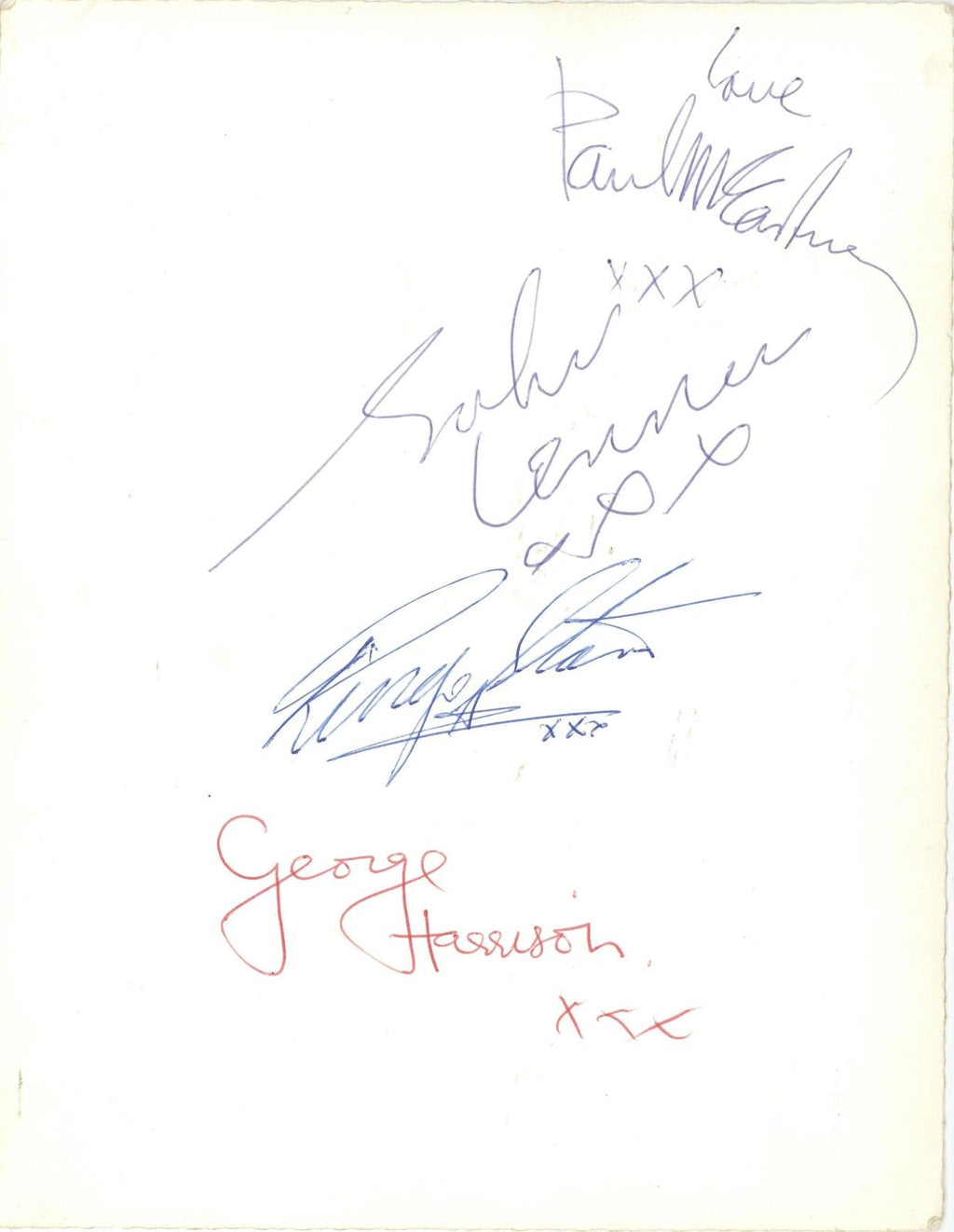 The Beatles signed starpics promotional card 1963