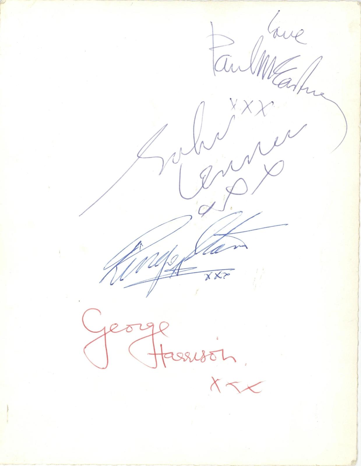 The Beatles signed starpics promotional card 1963