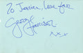 George Harrison late 1960s autograph