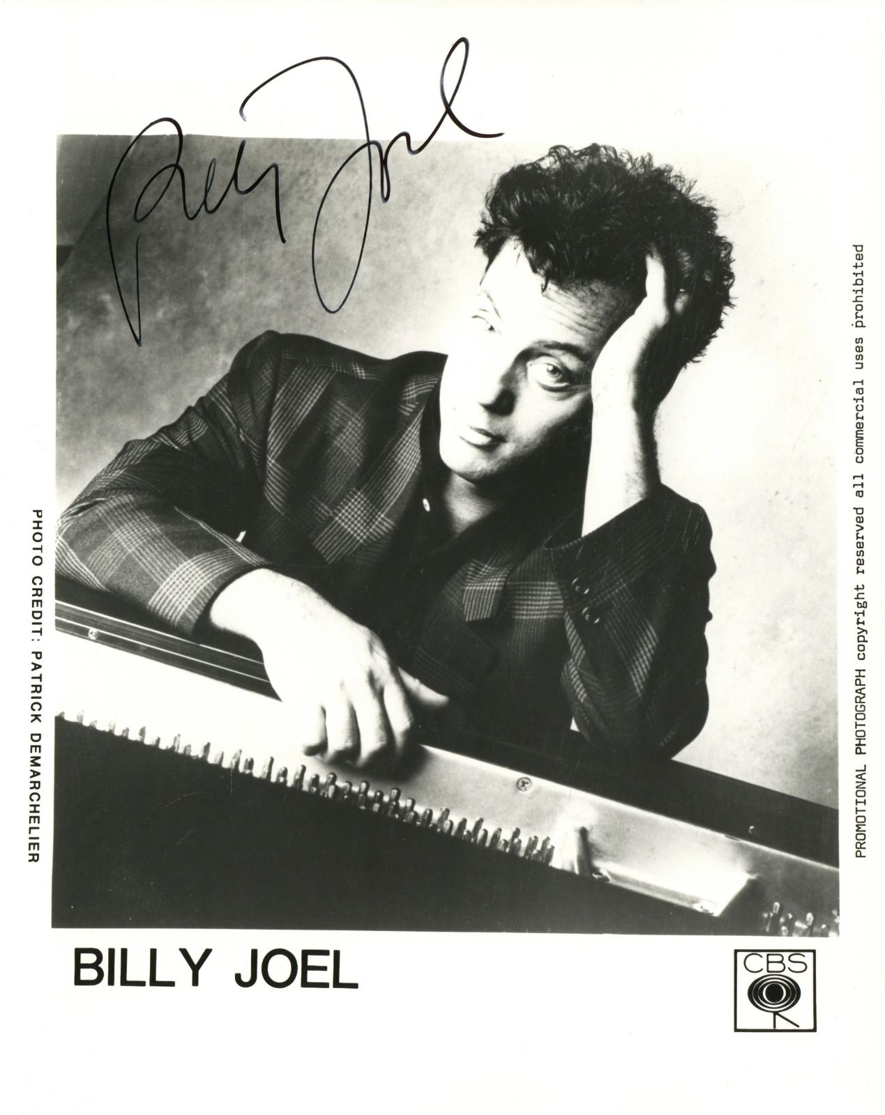Billy Joel Signed CBS Records photograph