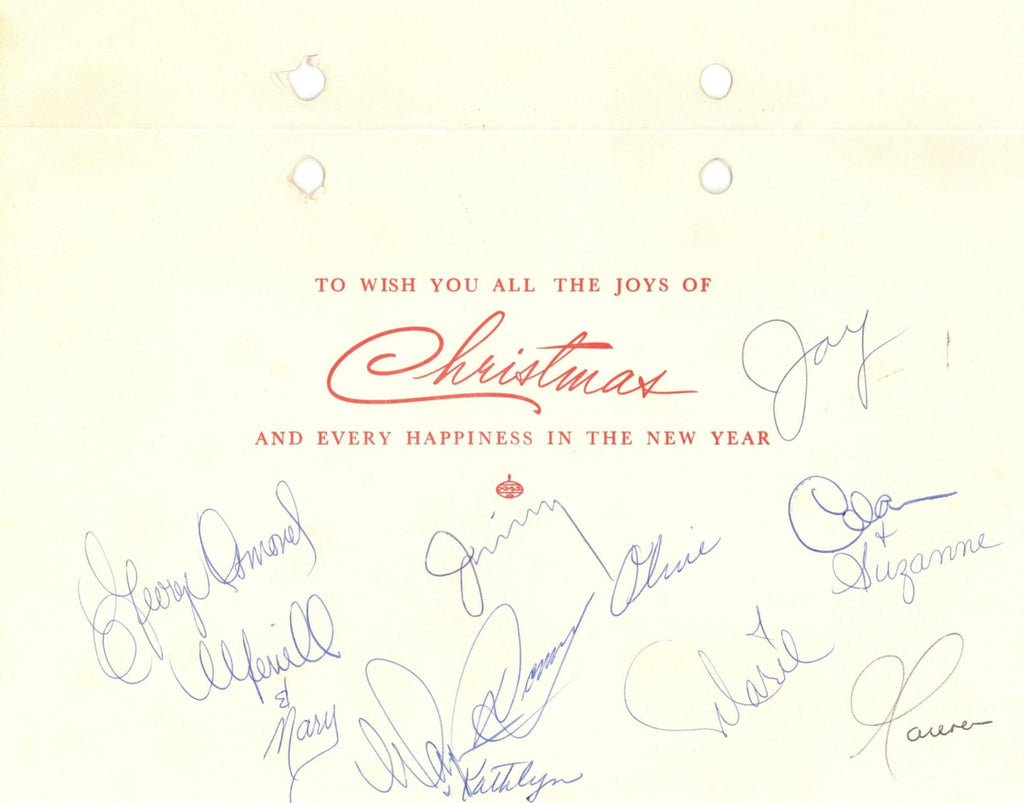 The Osmonds signed Christmas card 1976