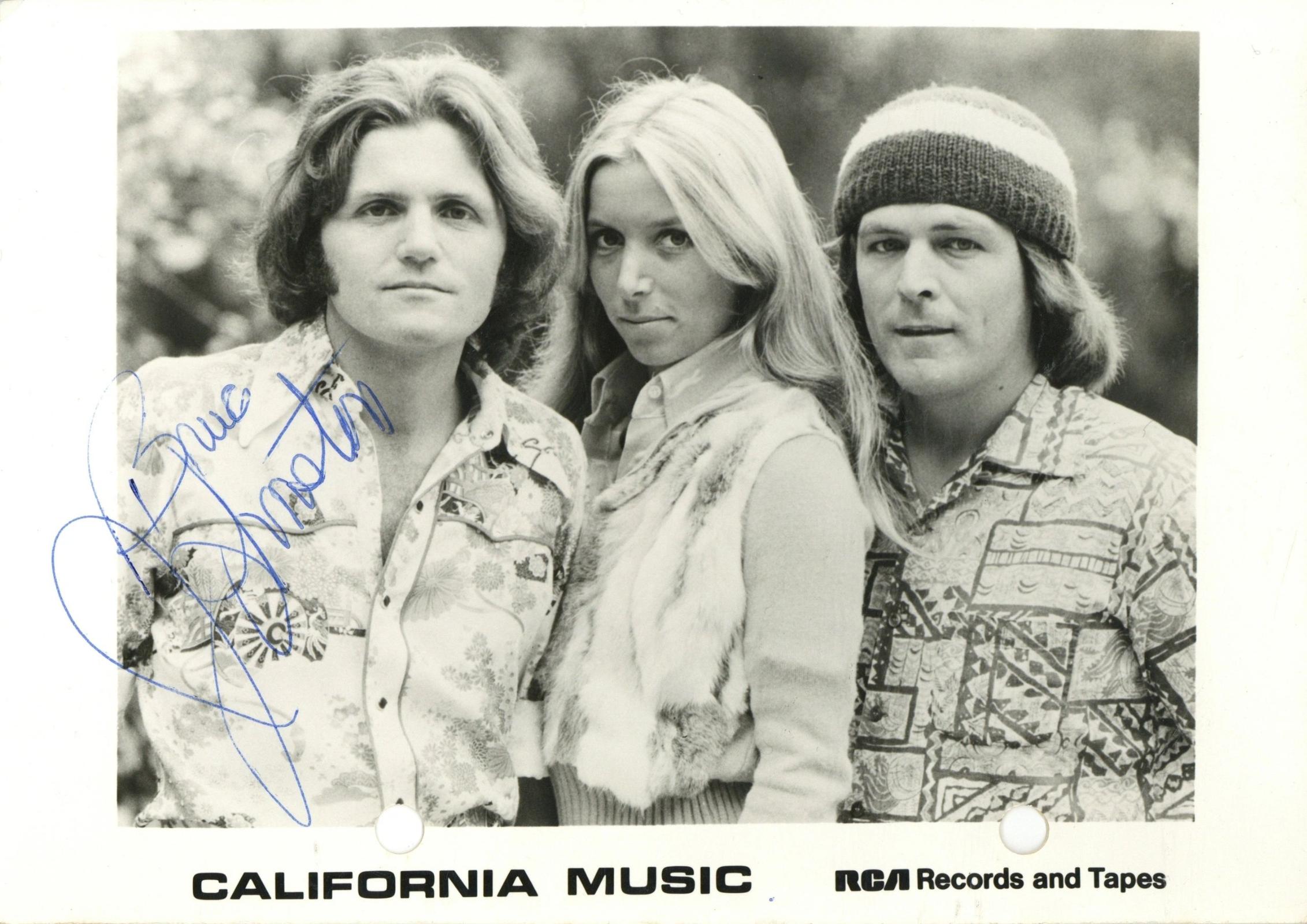 Bruce Johnston signed California Music RCA Records photograph