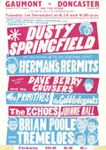 Dusty Springfield Gaumont Theatre Doncaster Handbill 1964