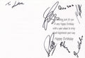 Status Quo signed birthday card