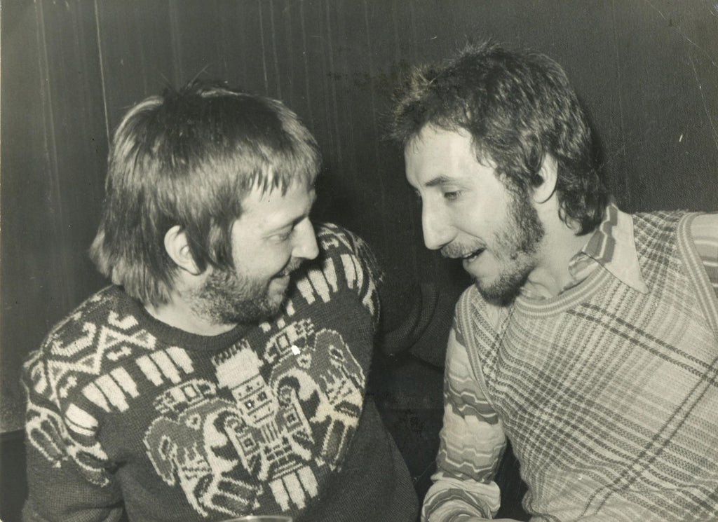 Eric Clapton and Pete Townshend photograph 1974