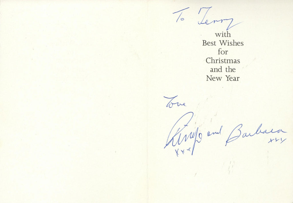 Ringo Starr signed Christmas Card