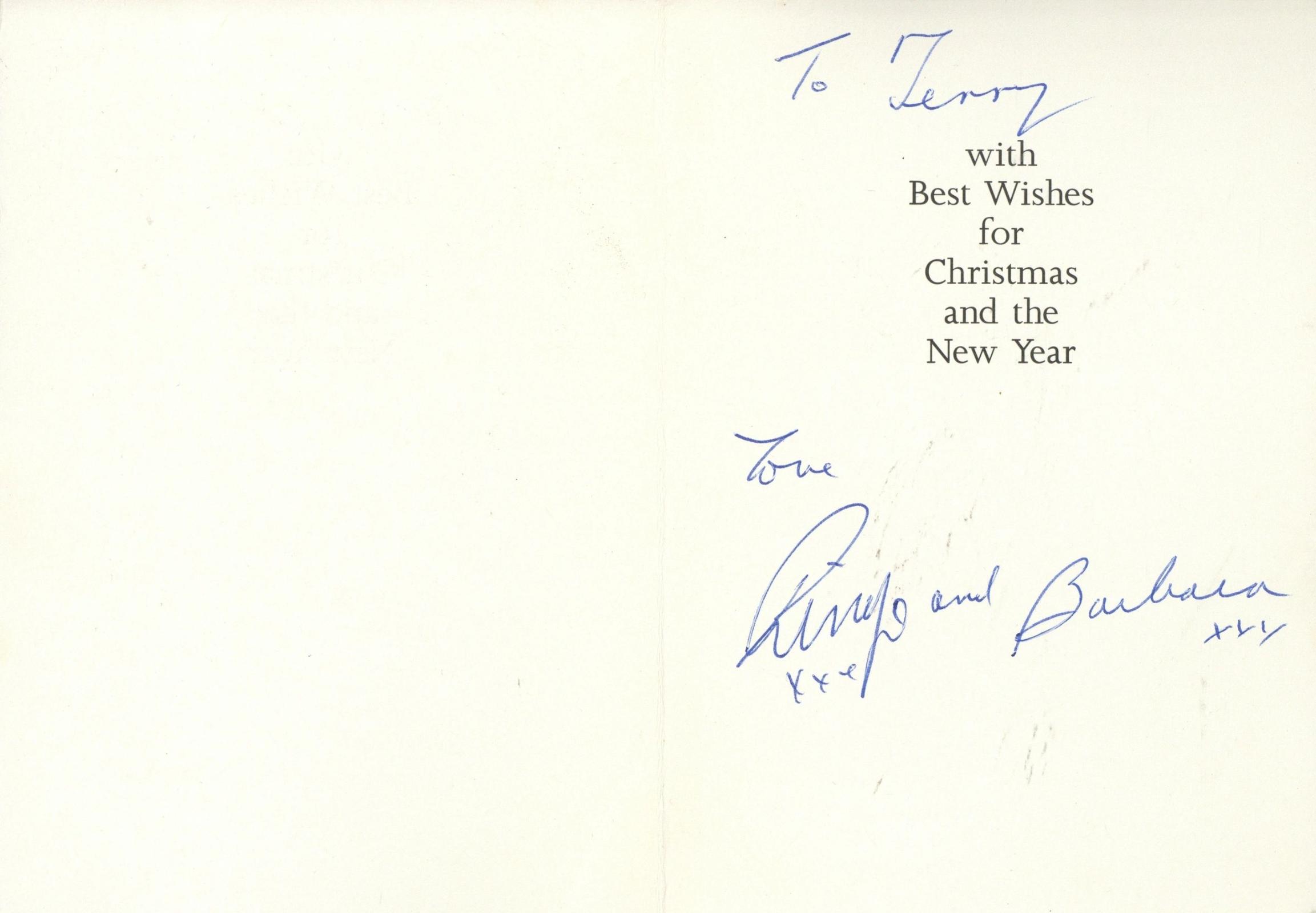 Ringo Starr signed Christmas Card