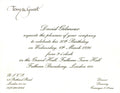 David Gilmour's 50th birthday invitation card