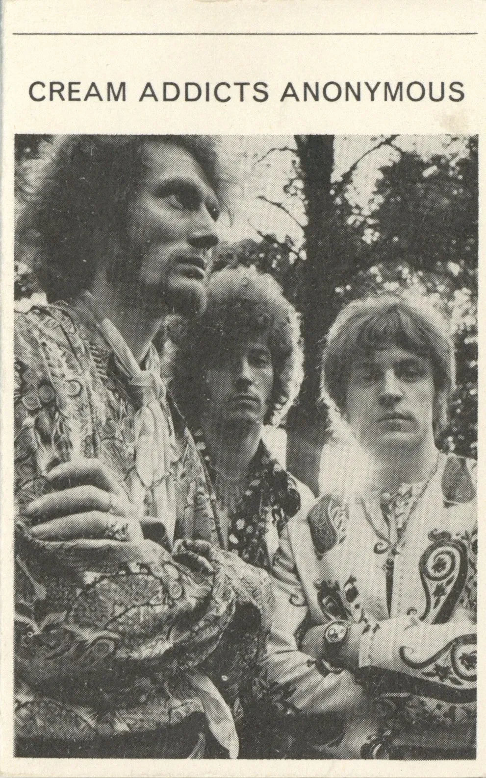 Cream Addicts Anonymous 1967-68 membership card