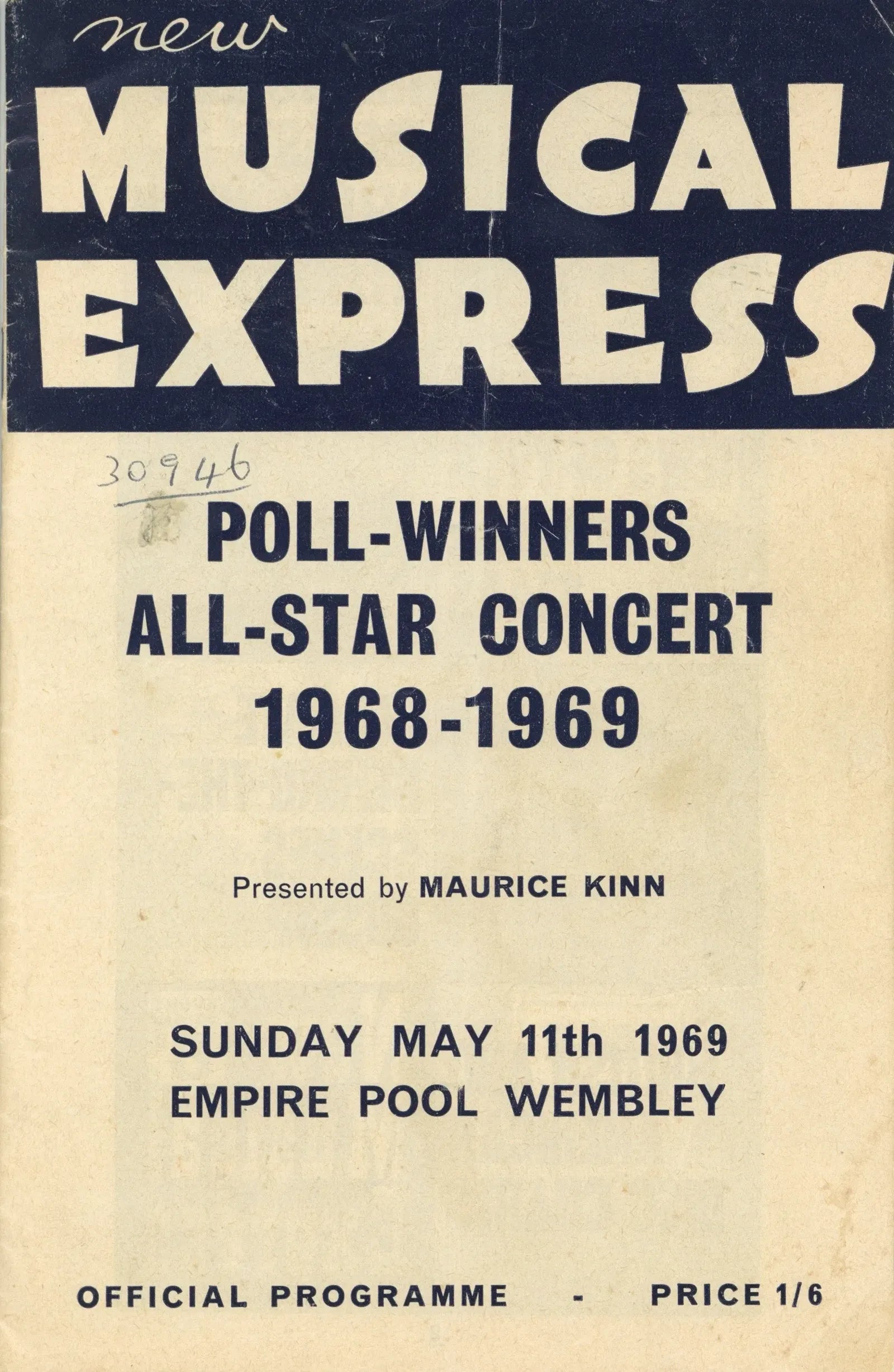 New Musical Express Poll-Winners All-Star Concert 1968-1969 programme