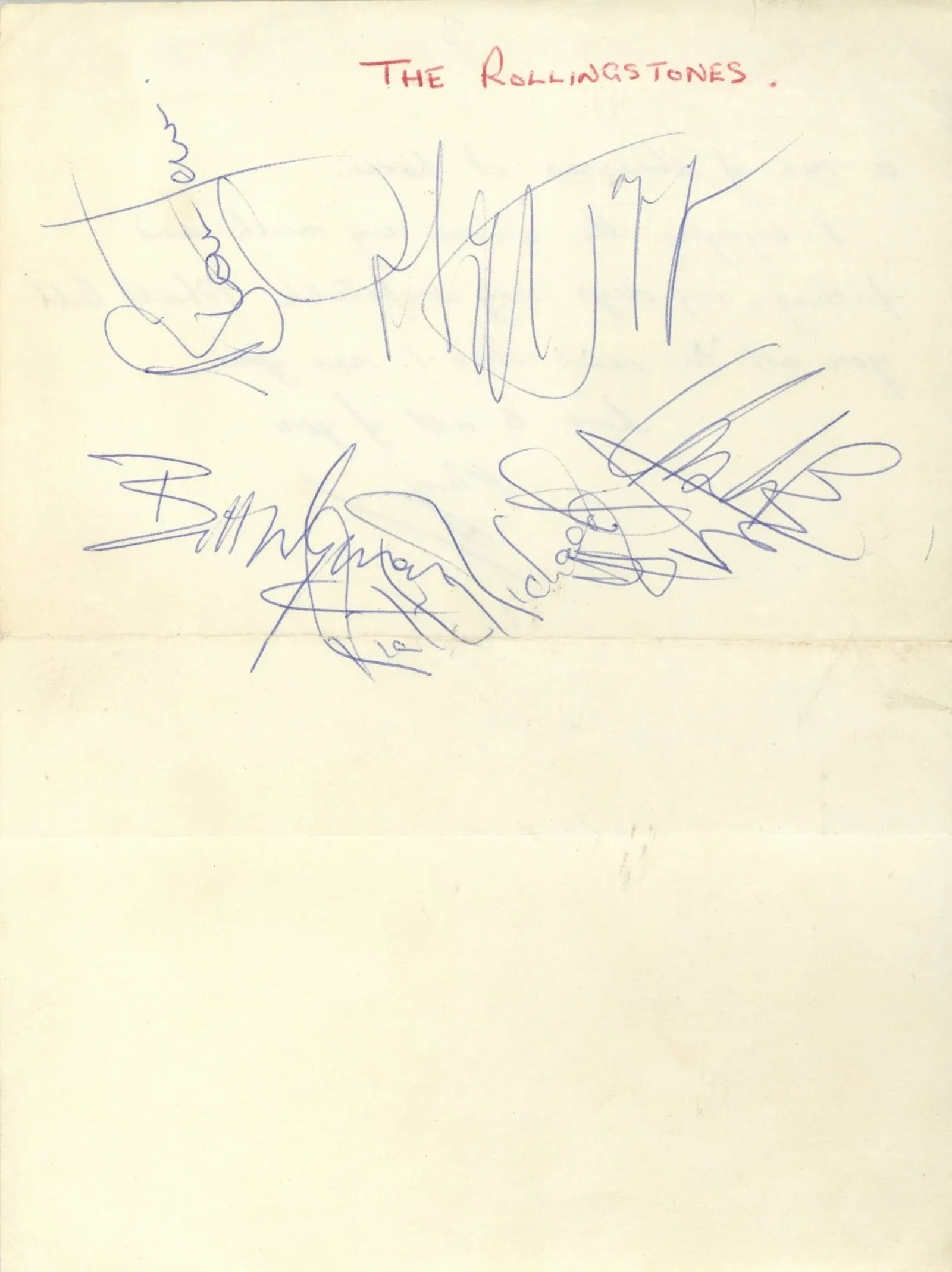 The Rolling stones Autographs
