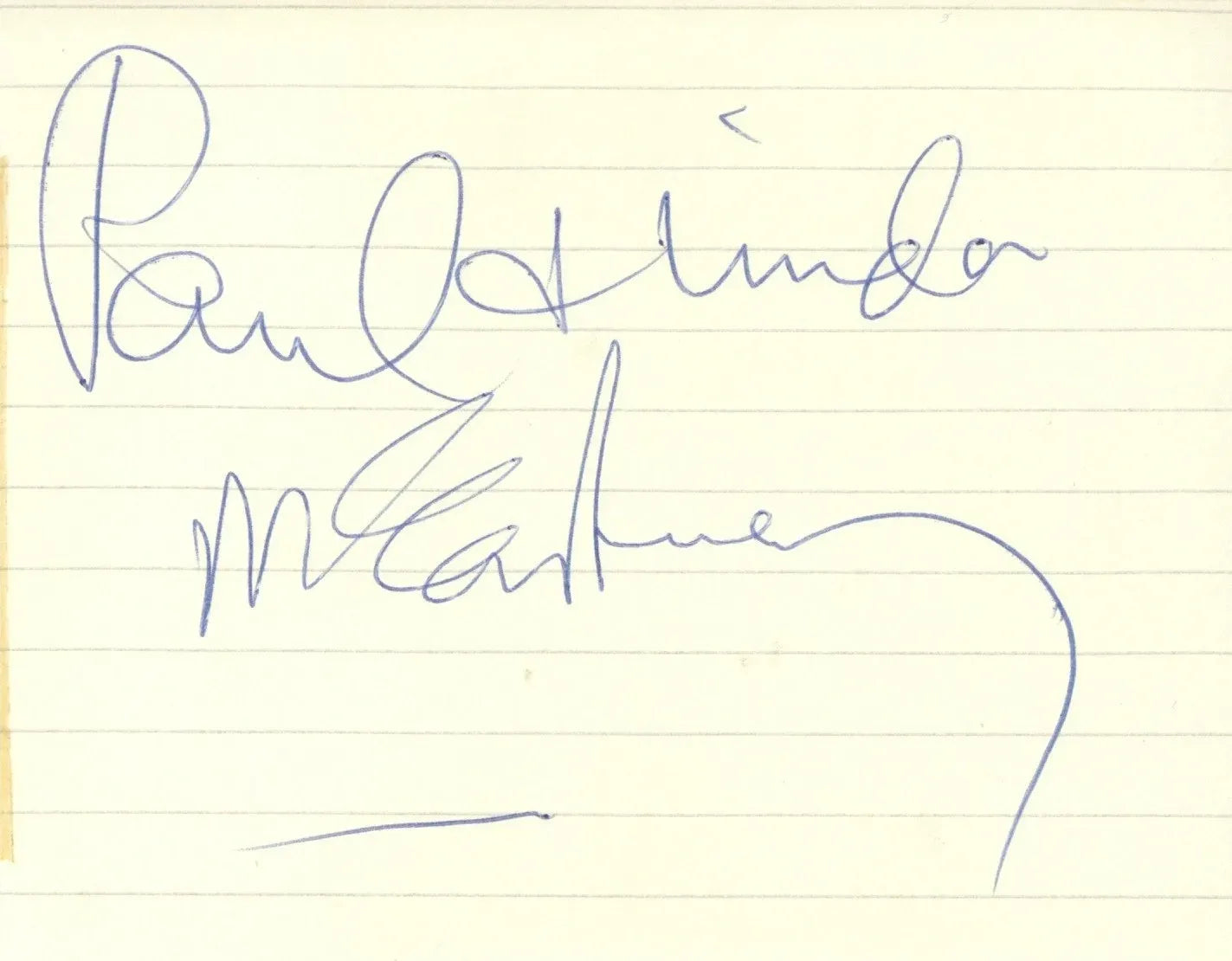 Paul McCartney Autograph Hull 1972