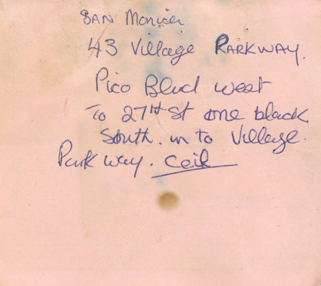 George Harrison handwritten note 1970s