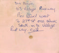 George Harrison handwritten note 1970s