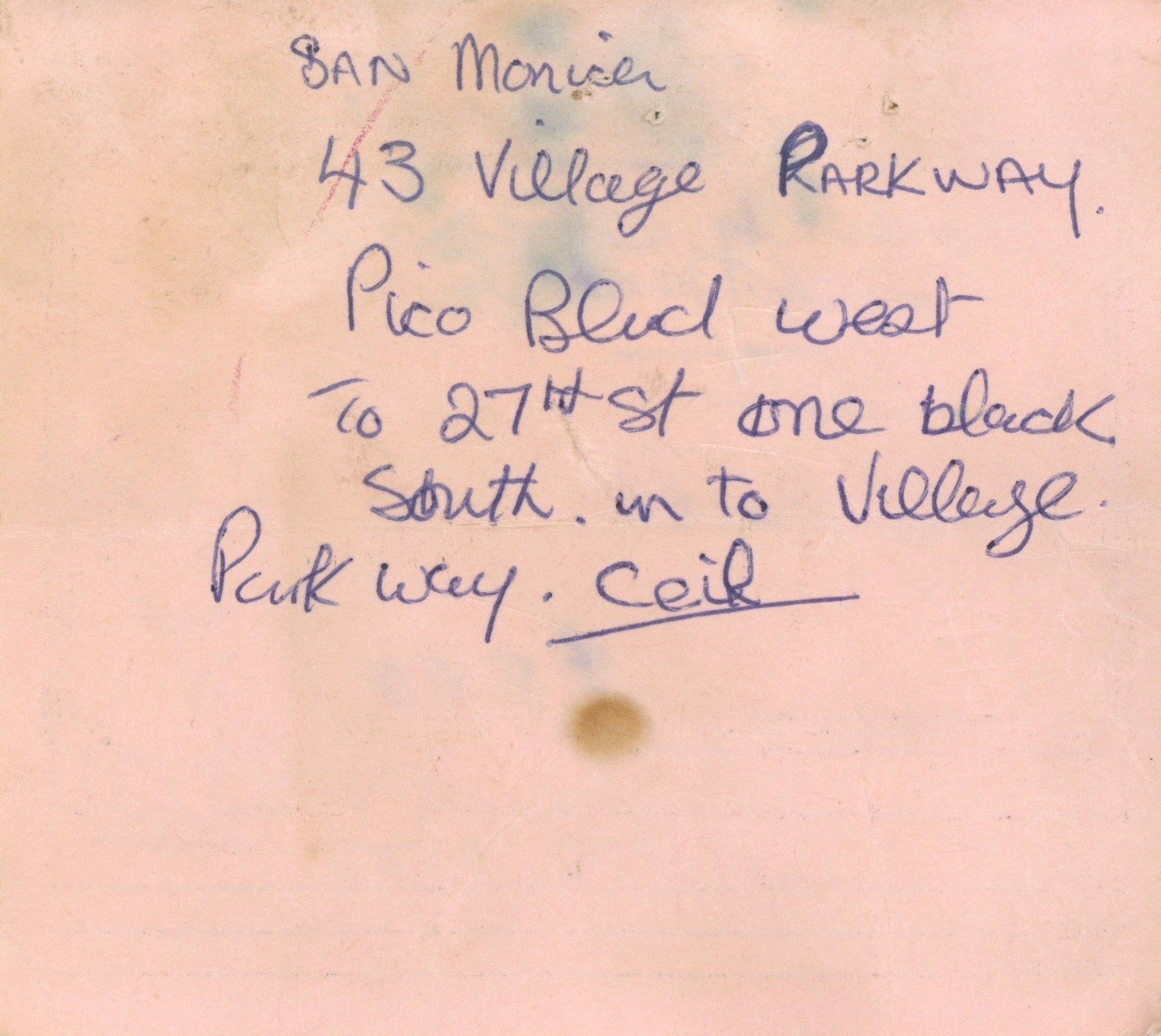 George Harrison handwritten note 1970s