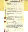 George Harrison Car insurance certificate 1972