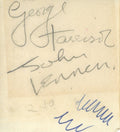 John Lennon and George Harrison autographs 1963