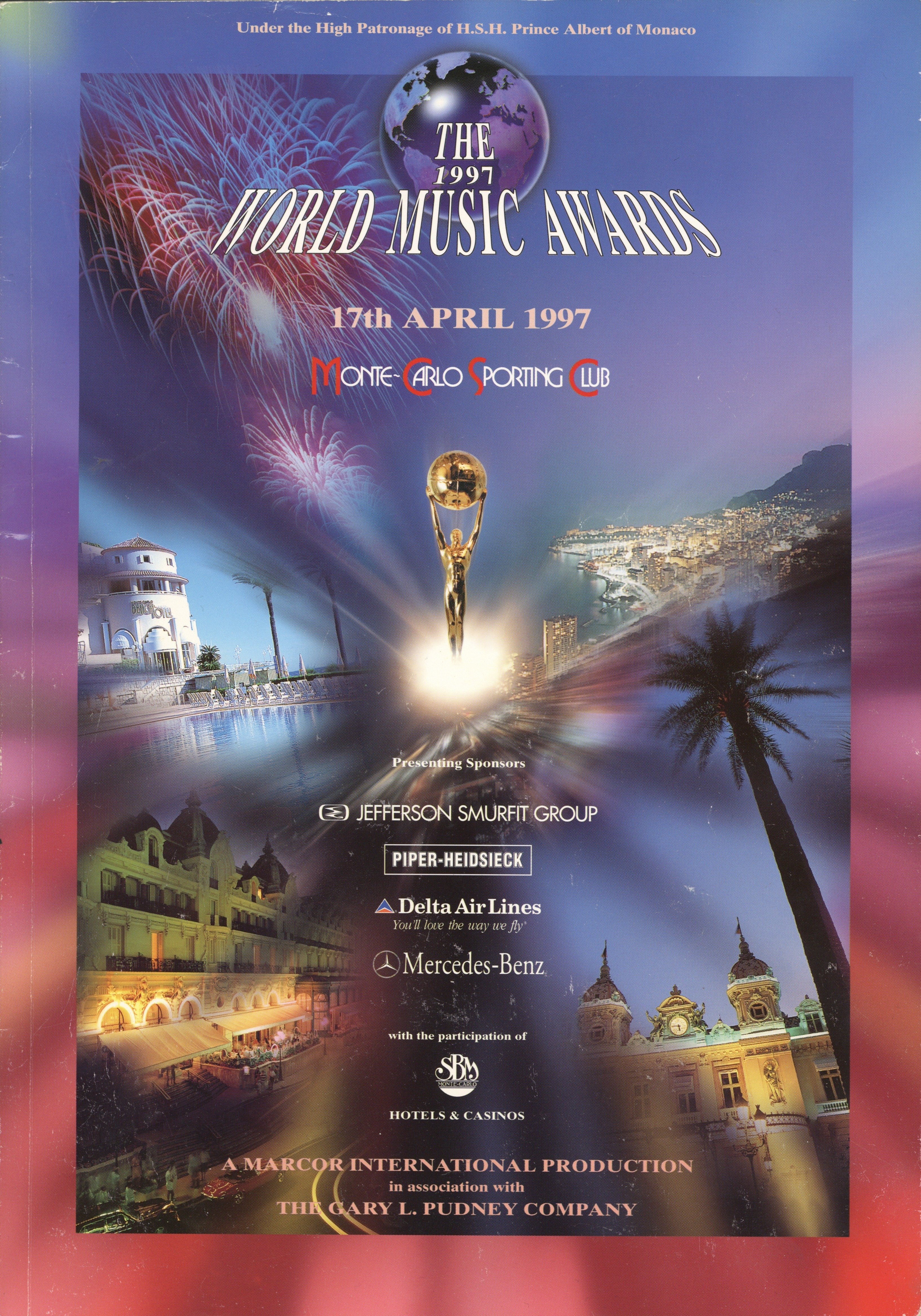 The Bee Gees signed World Music Awards programme 1997