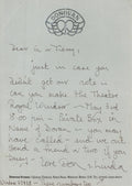 Donovan Handwritten letter