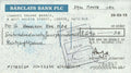 George Harrison Bank Cheque, 1984