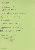 Friar Park Handwritten To-Do List