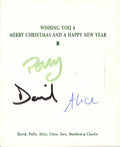 David Gilmour signed fold out Christmas card