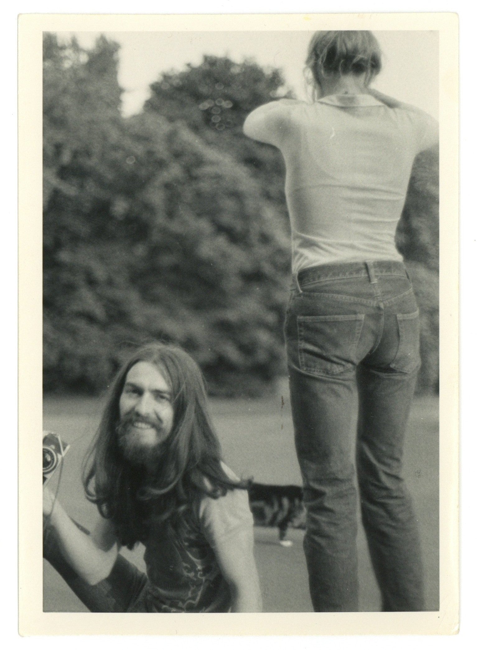 George Harrison and Pattie Boyd Friar Park Snapshot photograph 1971