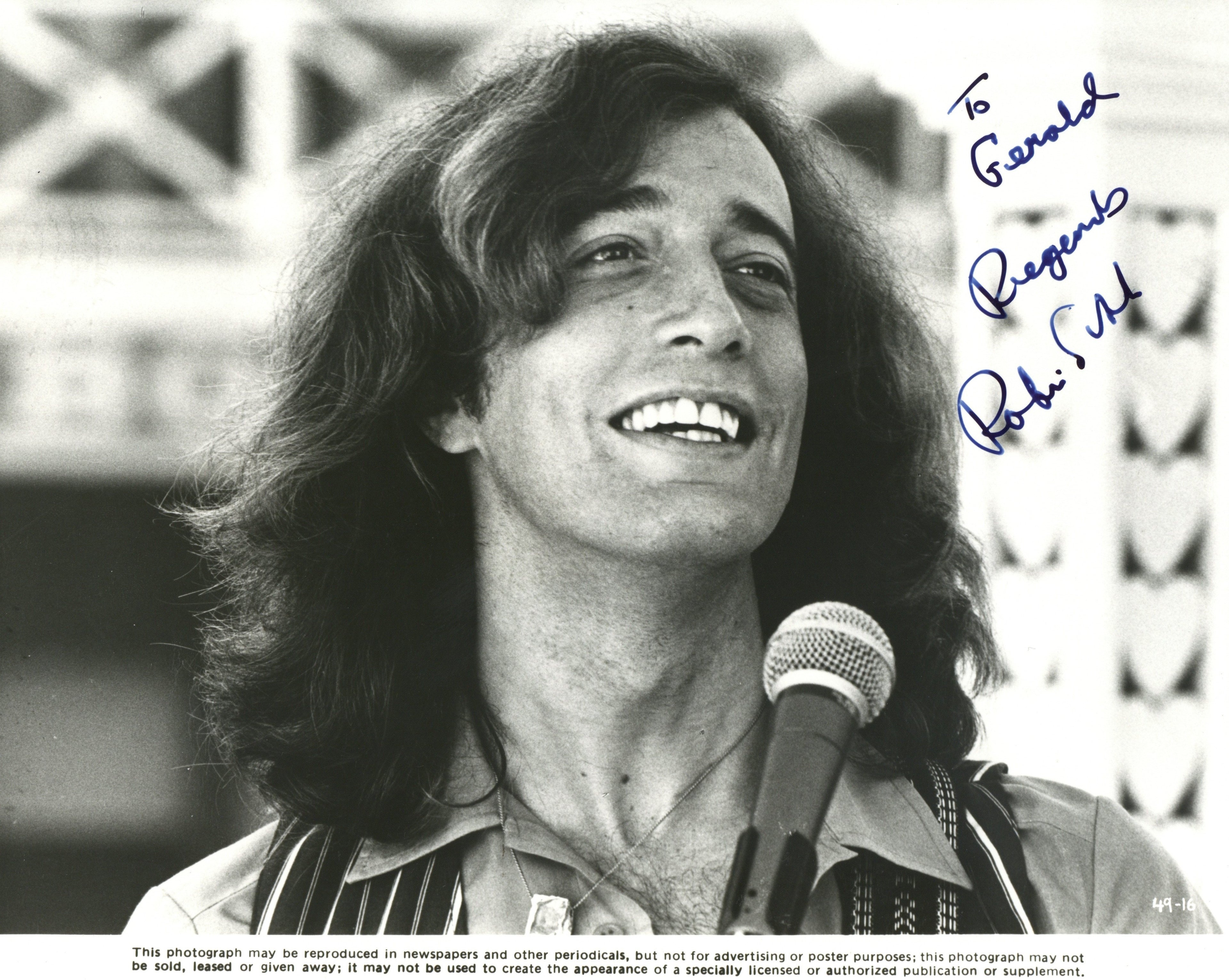 Robin Gibb Signed promotional photograph