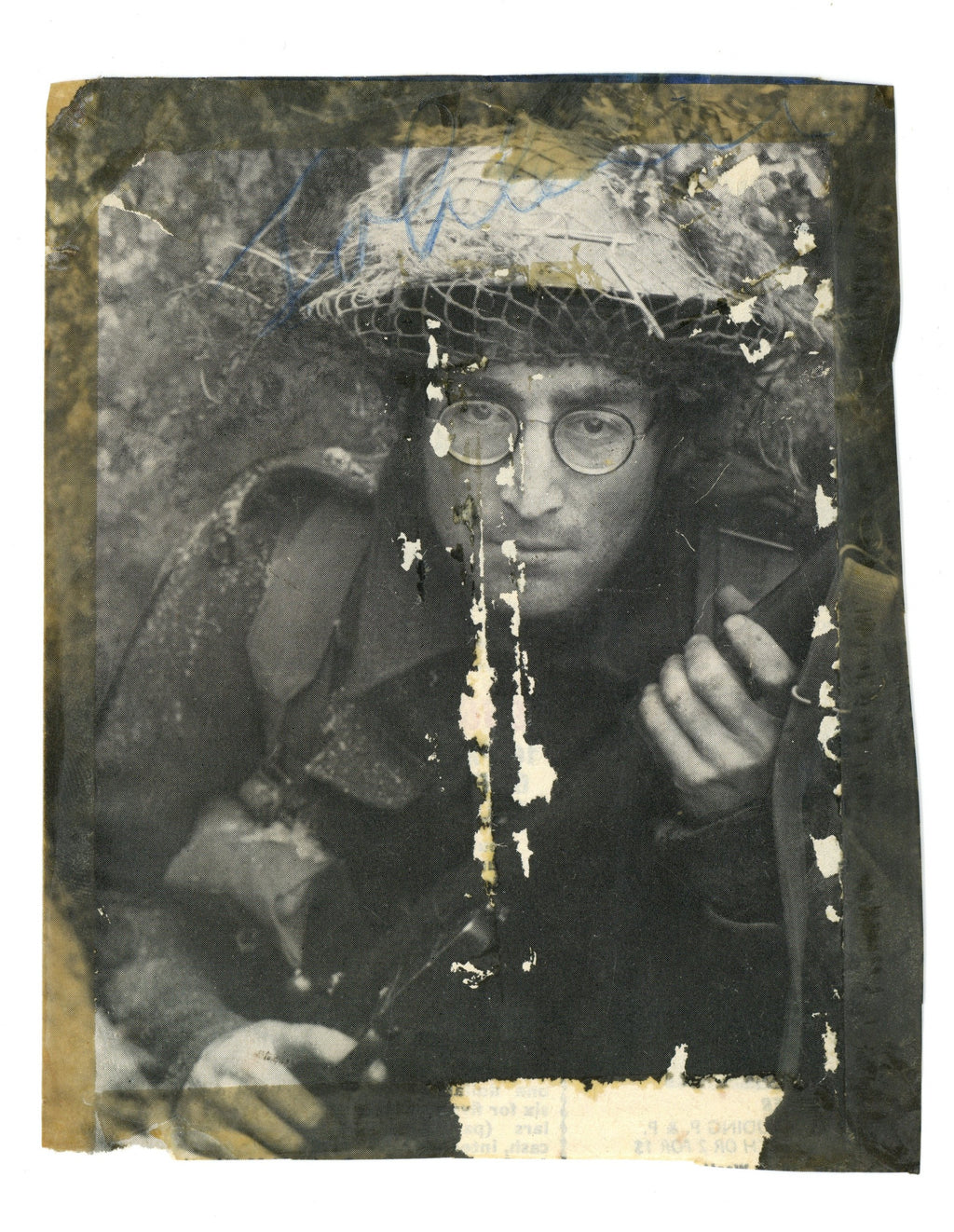 John Lennon signed Beatles Monthly Magazine Cut 1967