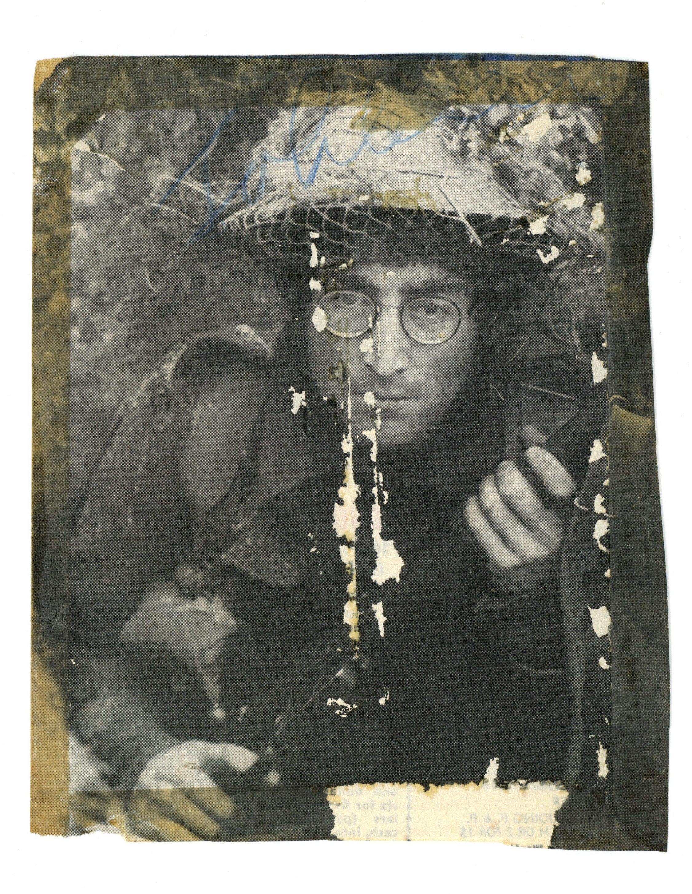 John Lennon signed Beatles Monthly Magazine Cut 1967