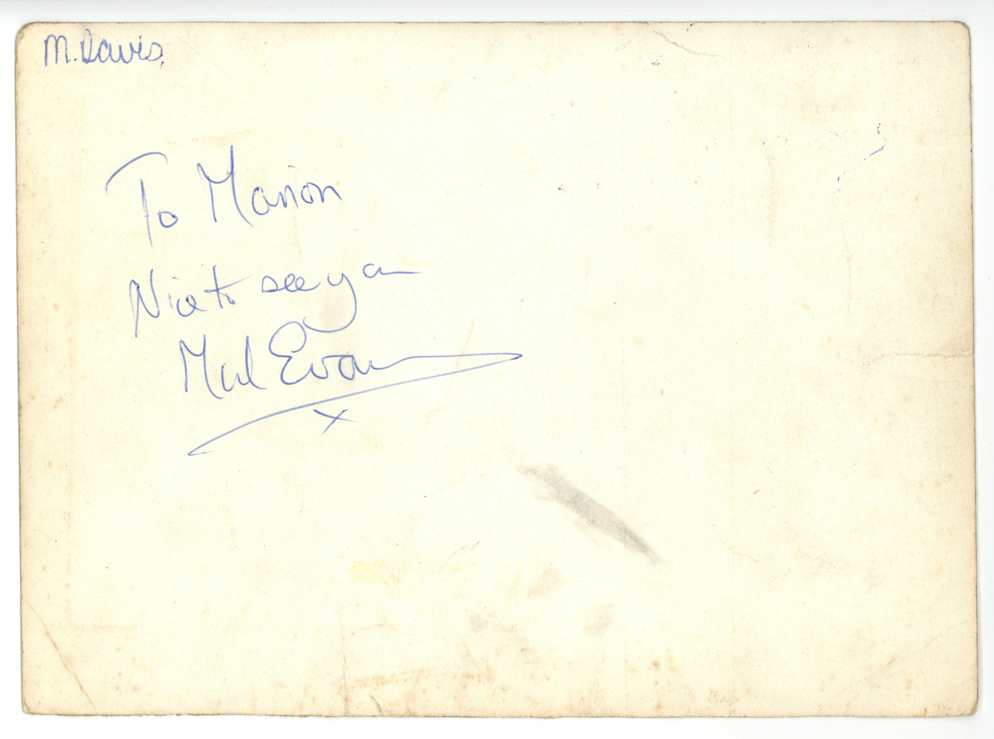 Mal Evans signed photograph 1967