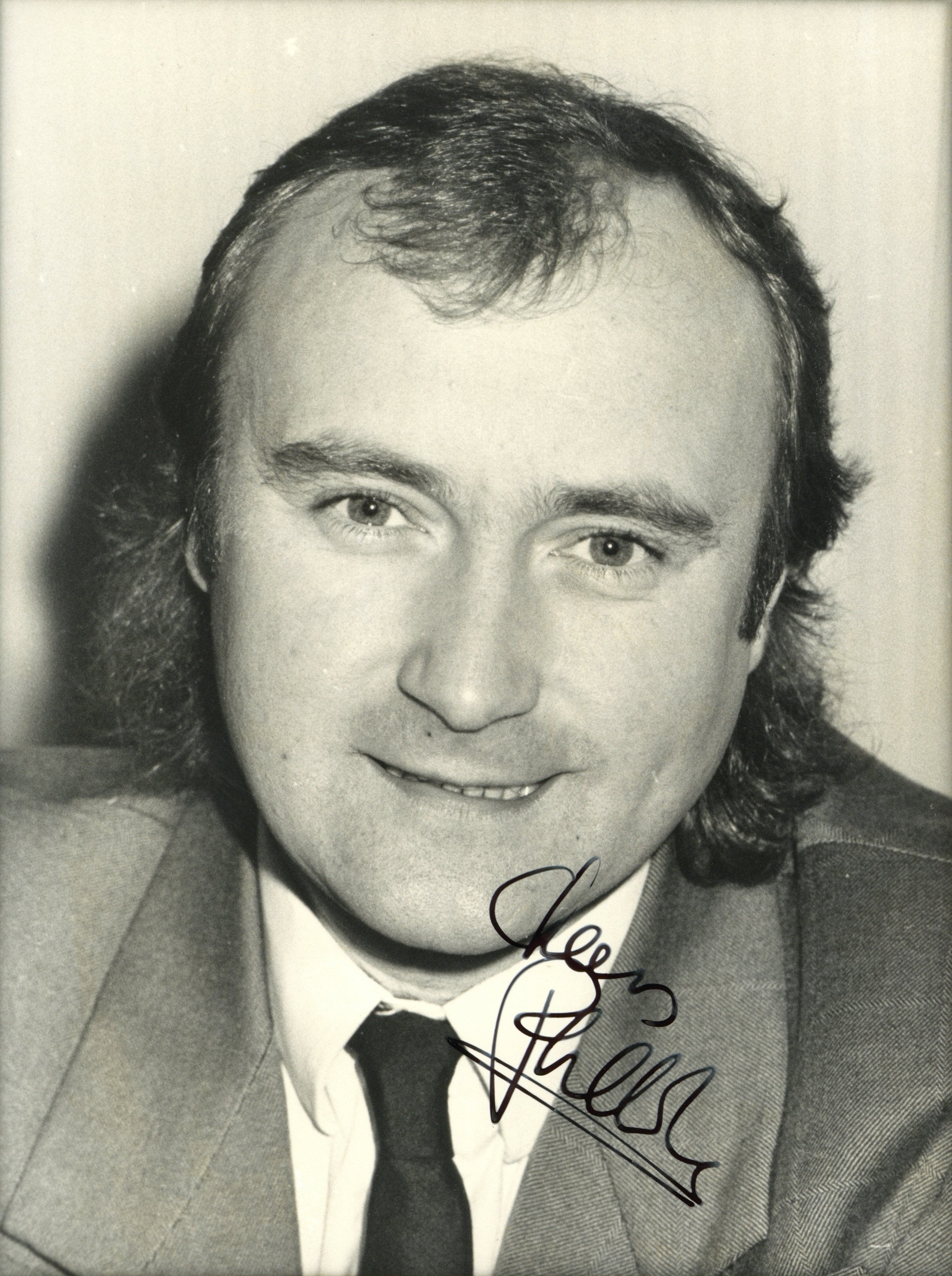 Phil Collins signed promotional photograph