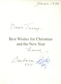 Ringo Starr and Barbara Bach signed Christmas Card